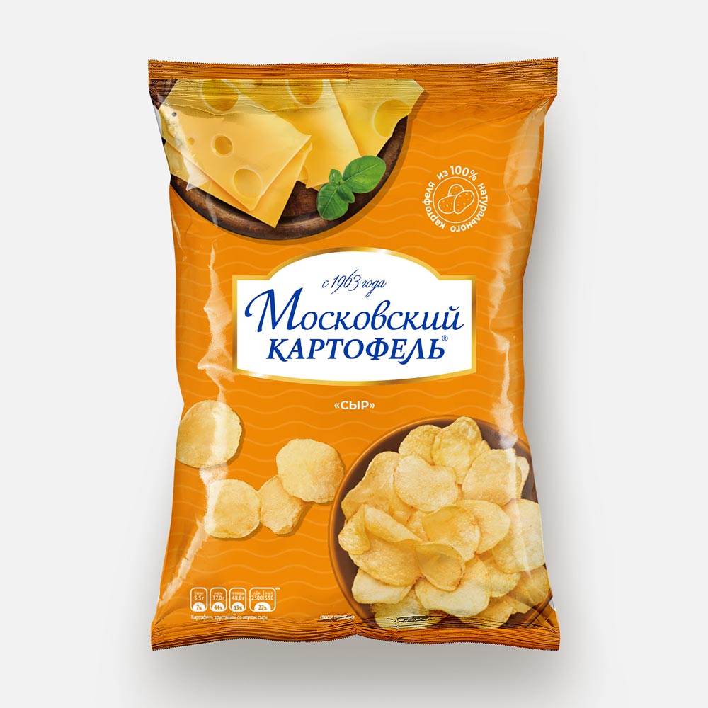 Чипсы Московский картофель со вкусом сыра 60 г 102₽