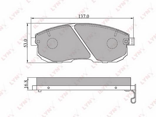 Колодки тормозные передние дисковые Nissan Cube/Juke/Tiida 88>13 Lynx BD5701 100057022419