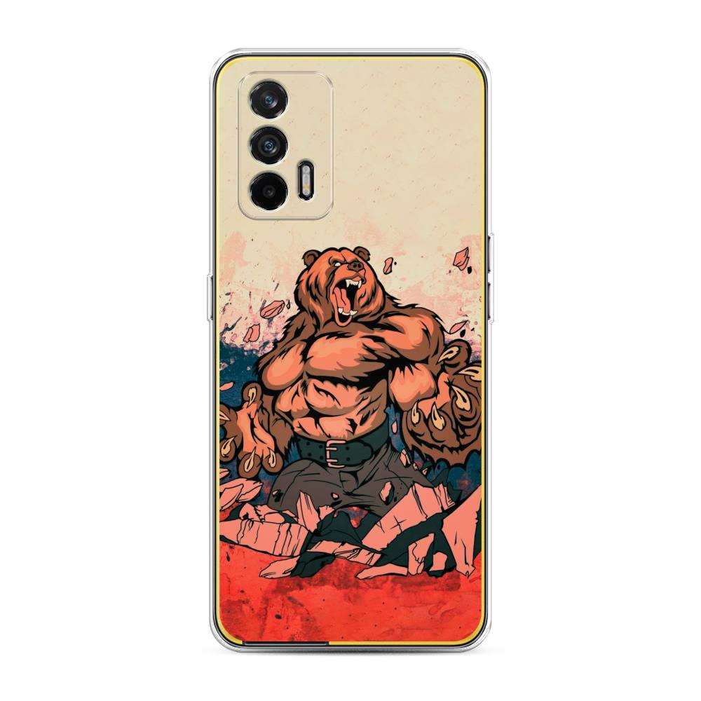 

Чехол Awog на Realme GT "Медведь с флагом РФ", Разноцветный, 256350-2