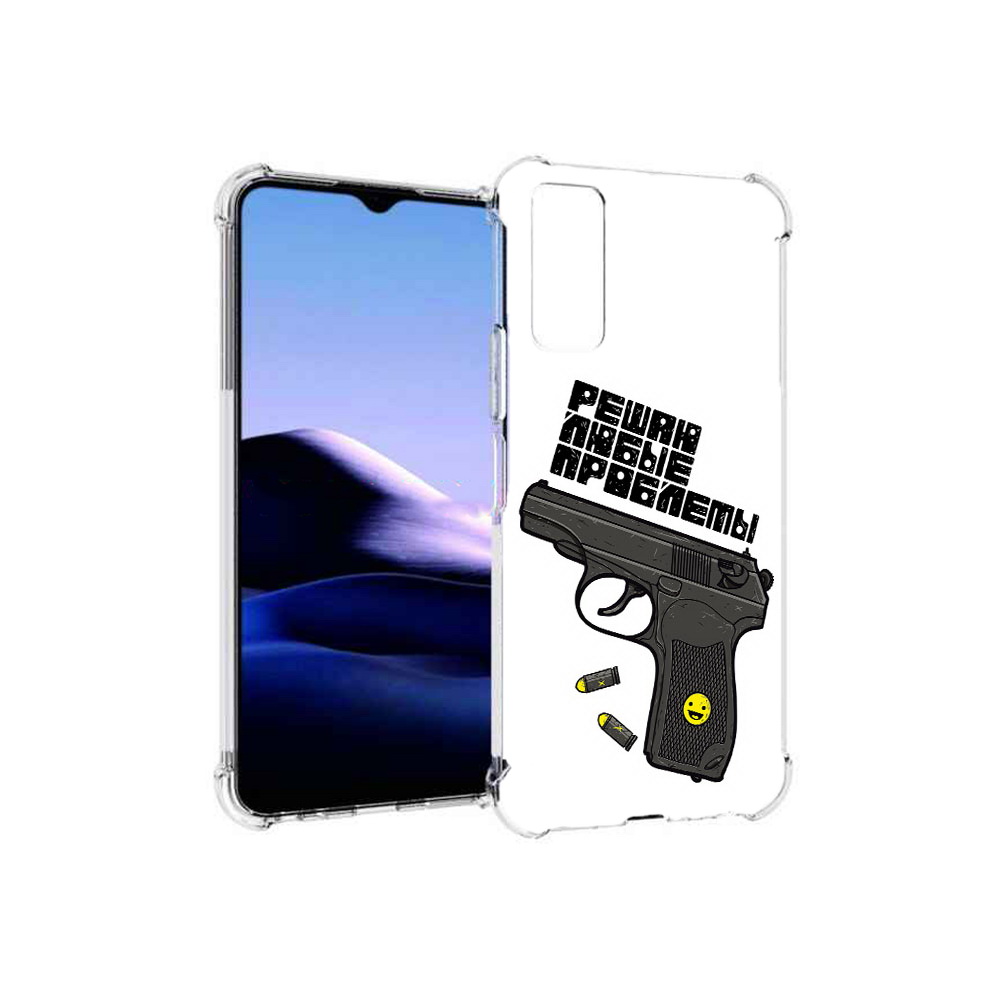 

Чехол MyPads Tocco для Vivo Y20 пистолет против проблем (PT154038.379.542), Прозрачный, Tocco