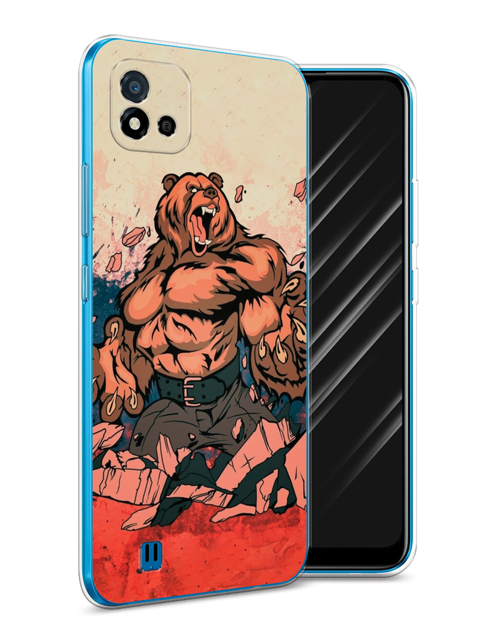 

Чехол Awog на Realme C11 (2021) "Медведь с флагом РФ", Разноцветный, 257550-2