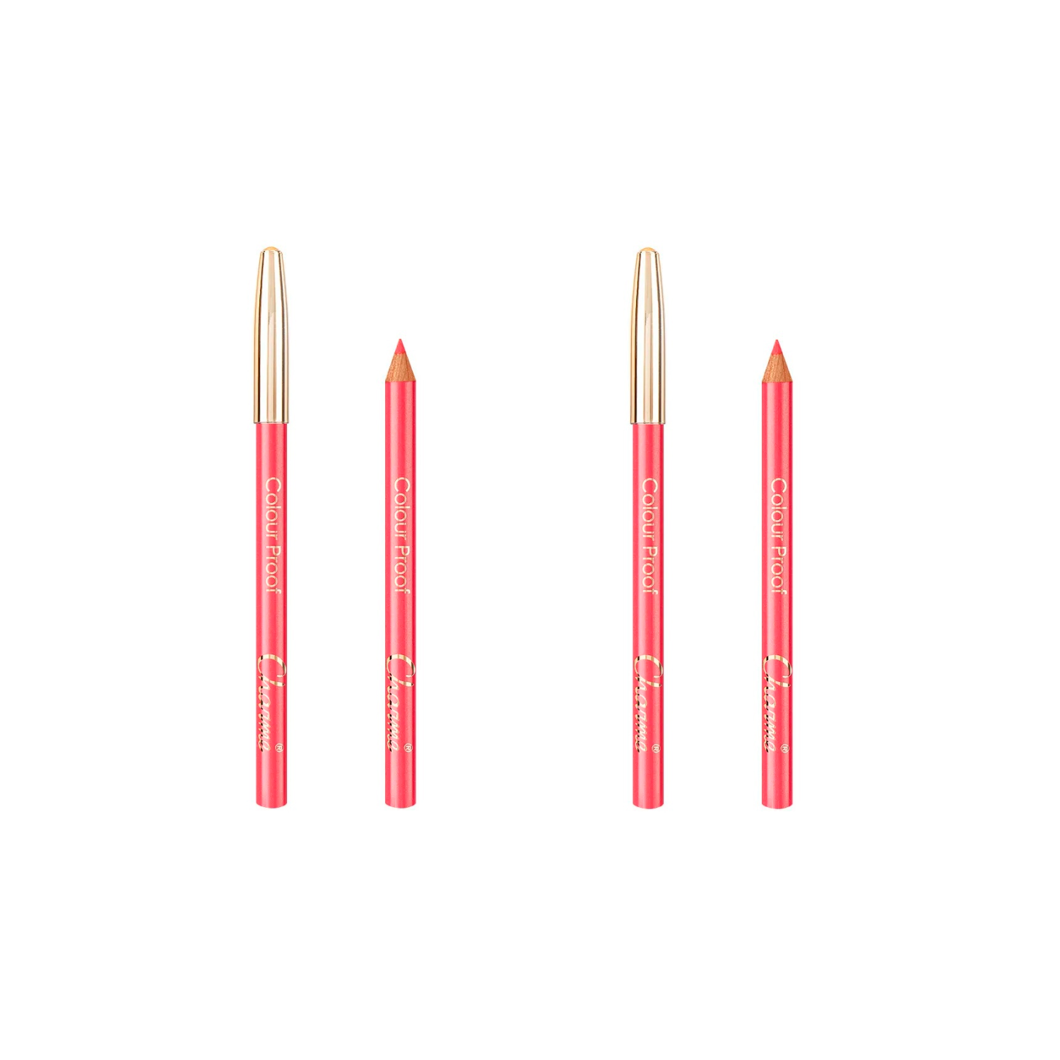 Карандаш для губ Charme серии Colour Proof, Розовый атлас, 2 шт. карандаш для губ charme colour proof 433 тёплый розовый натуральный