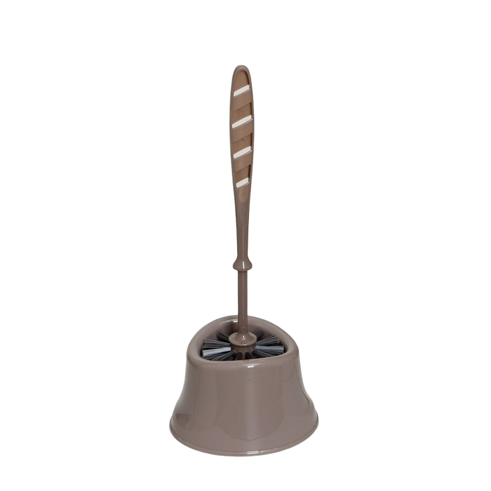 Ёршик для унитаза с подставкой «Капри», 14x12,5x37 см, цвет коричневый