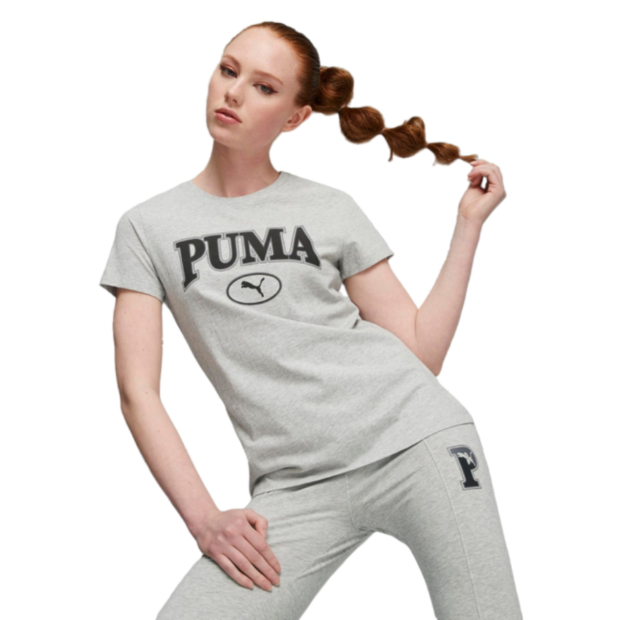 Футболка женская PUMA Squad Graphic Tee 67661104 серая S 2290₽