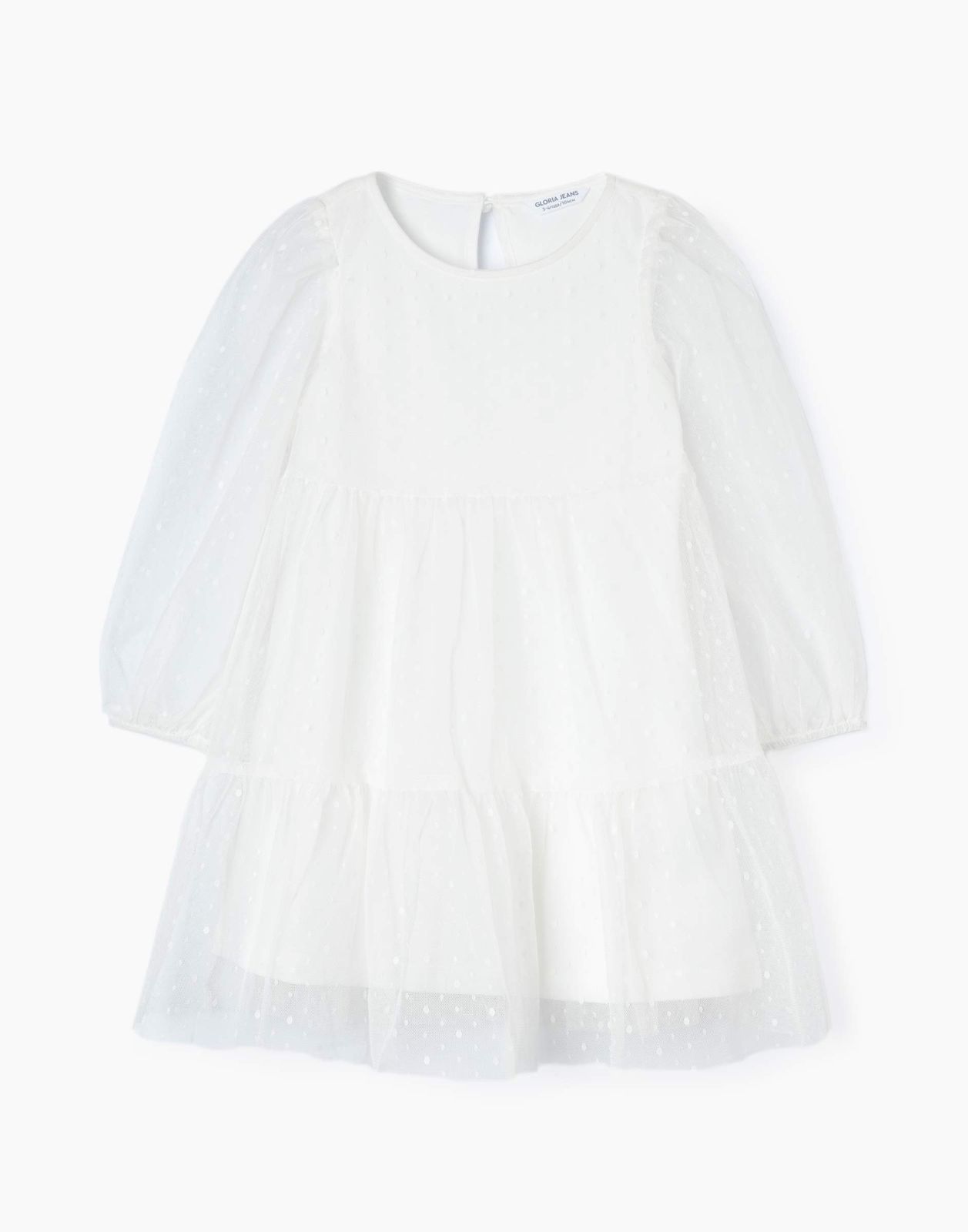 Платье детское Gloria Jeans GSO000460, молочный, 104