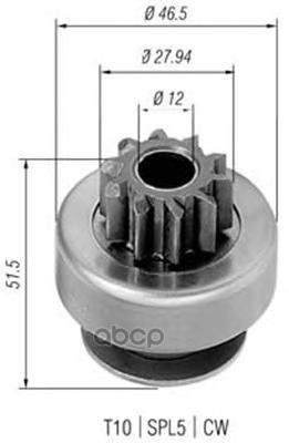 

Бендикс стартера MAGNETI MARELLI 940113020424