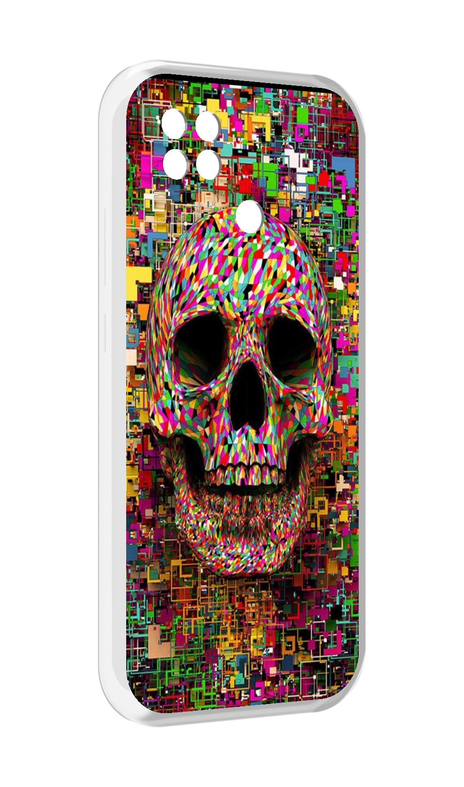 

Чехол MyPads череп красочные цвета для Xiaomi Poco C40, Прозрачный, Tocco