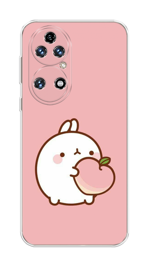 

Чехол Awog на Huawei P50 "Кролик с персиком", Розовый;бежевый, 6104950-1