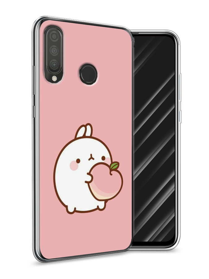 

Чехол Awog на Huawei P30 Lite "Кролик с персиком", Розовый;бежевый, 67950-1