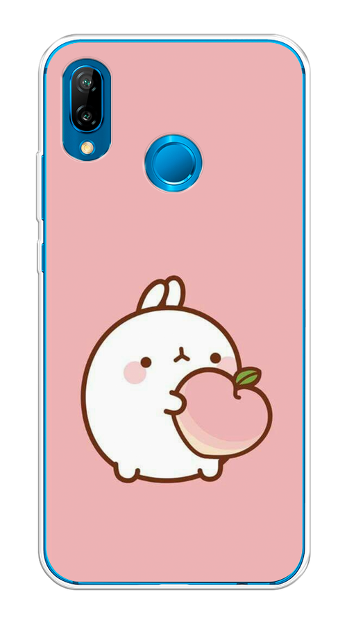 

Чехол Awog на Huawei P20 Lite "Кролик с персиком", Розовый;бежевый, 64450-1