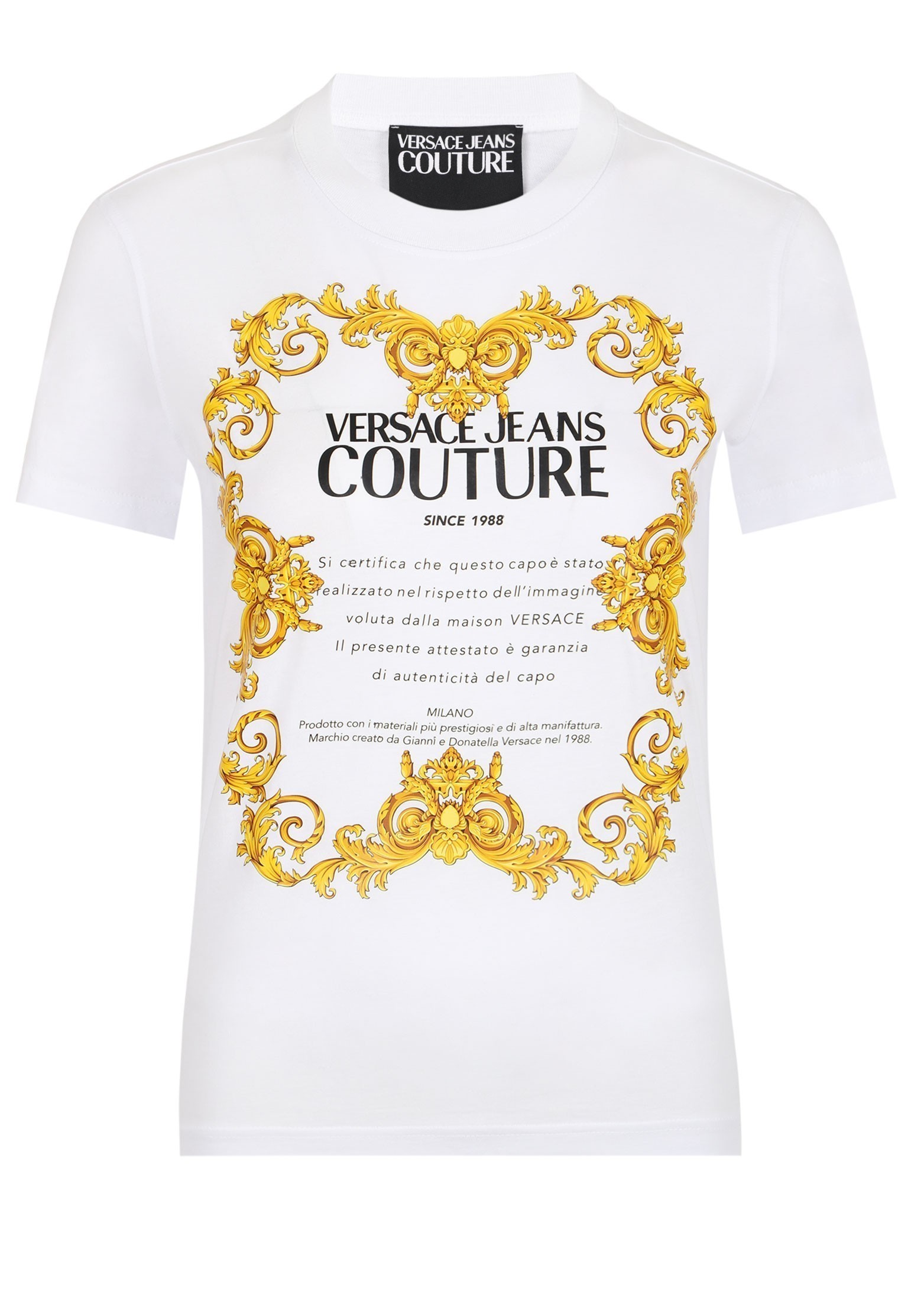 

Футболка женская Versace Jeans Couture 125369 белая S, Белый, 125369