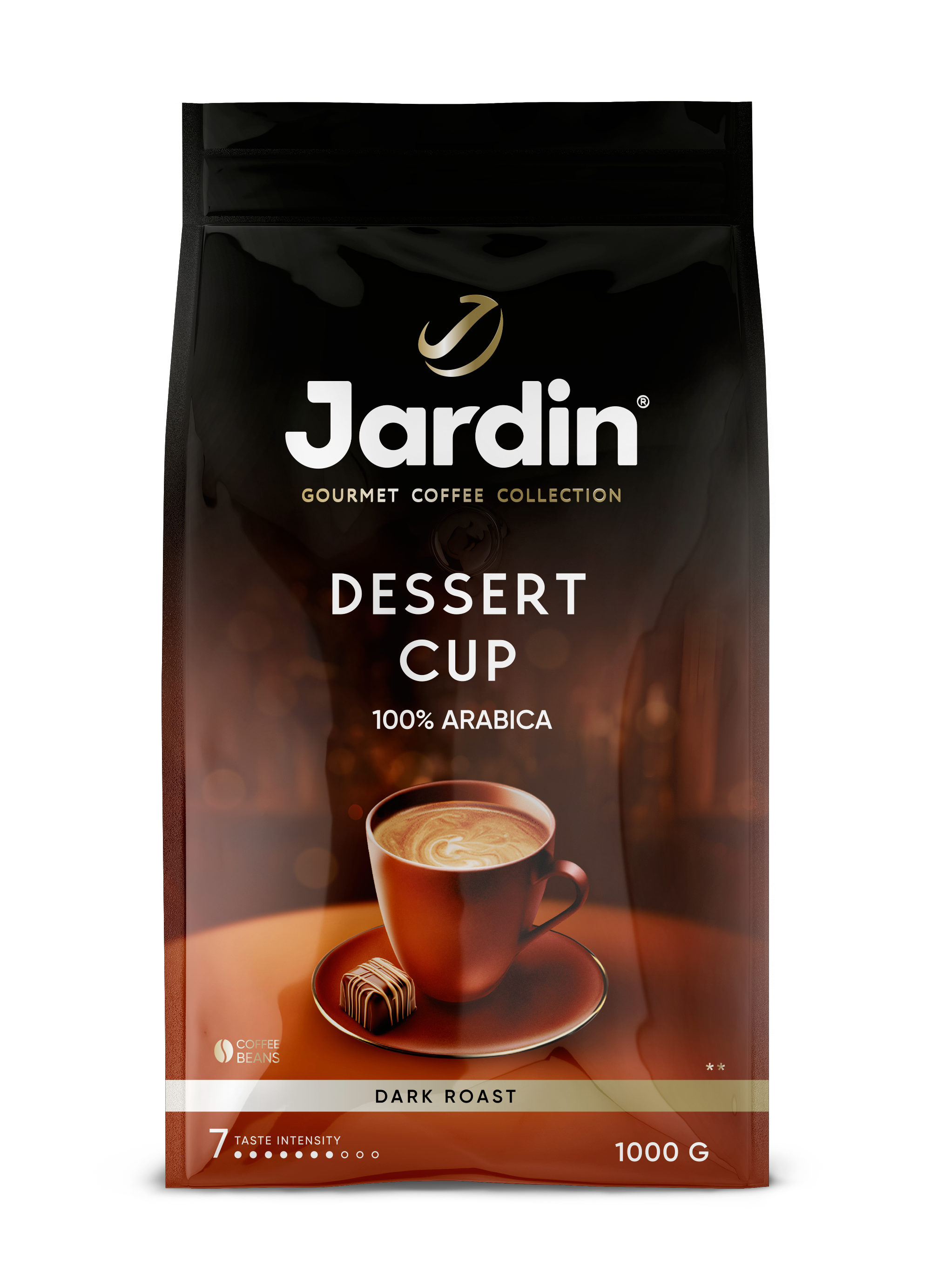 Кофе натуральный Jardin Dessert Cup зерновой, тёмная обжарка, 1 кг