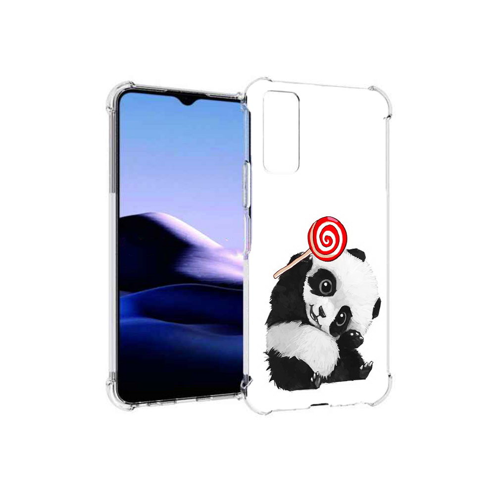 

Чехол MyPads Tocco для Vivo Y20 панда с леденцом (PT154038.379.534), Прозрачный, Tocco