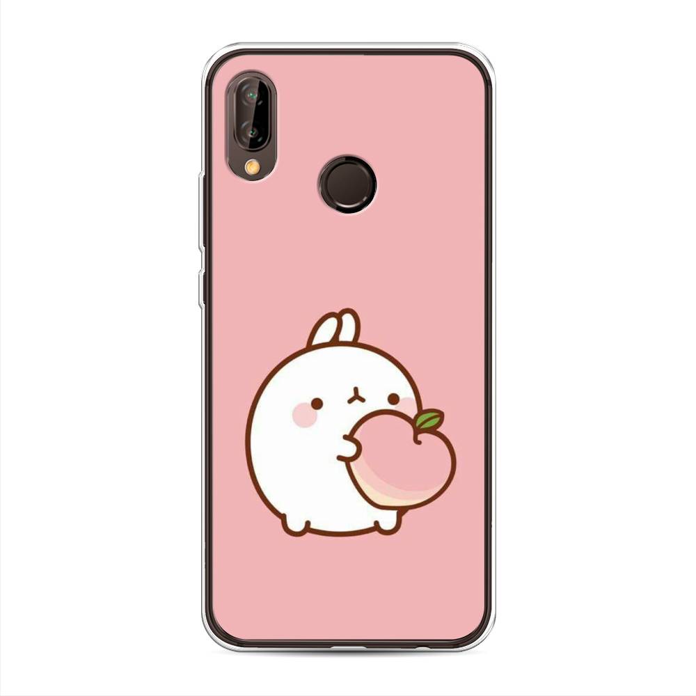 

Чехол Awog на Huawei Nova 3 "Кролик с персиком", Розовый;бежевый, 66150-1