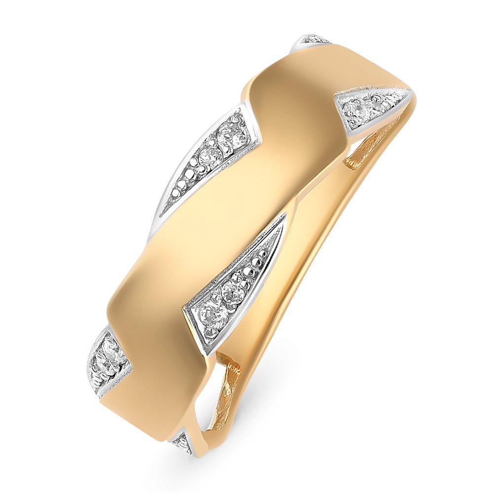 

Кольцо женское из красного золота с фианитом 585Gold 12001001143, р, 12001001143