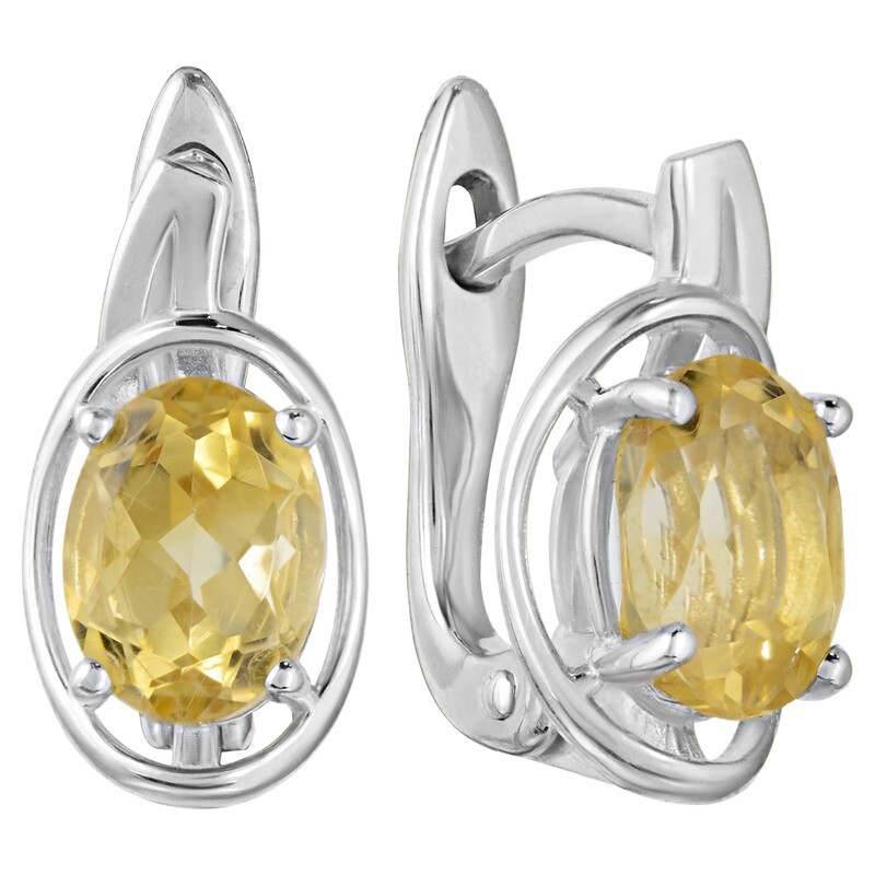 

Серьги из серебра с цитрином LAZURIT-ONLINE 7756NP, 7756NP