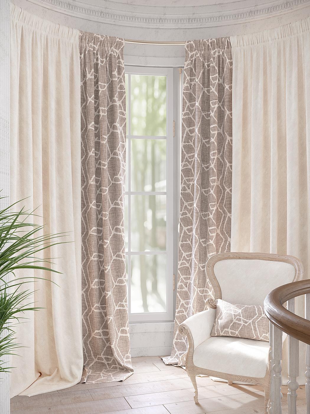 

Комплекты штор AT HOME Мифитренс высота 280 см, ширина 220 см, Бежевый, 541010
