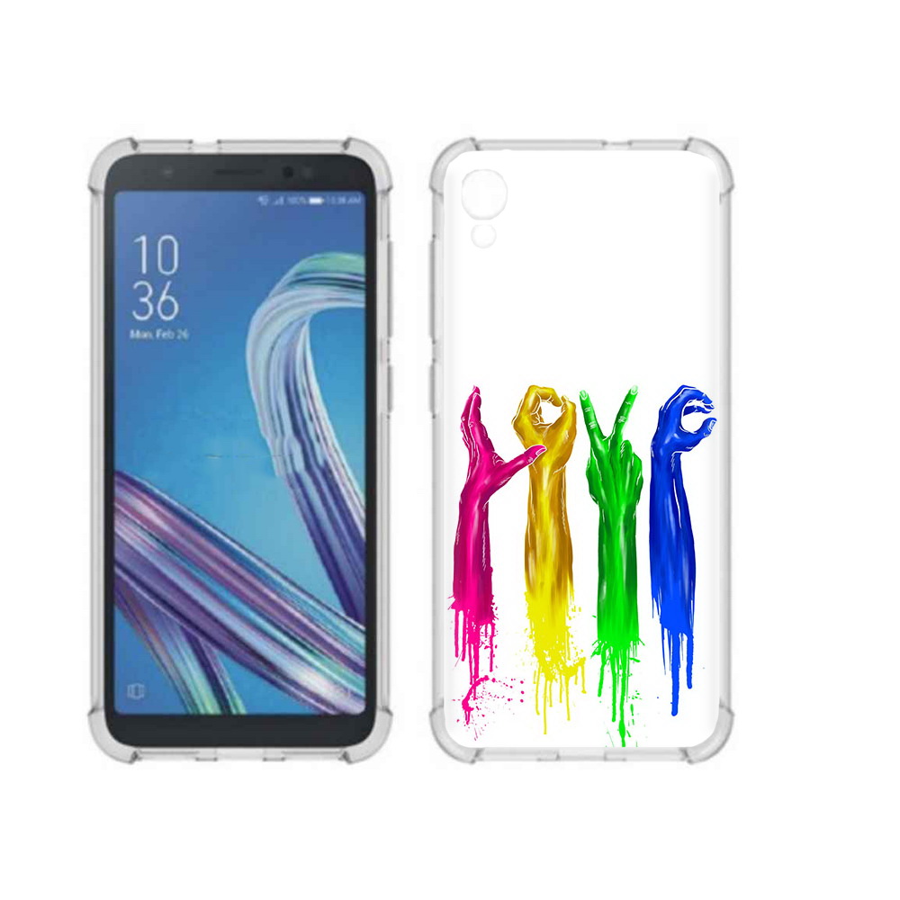 

Чехол MyPads Tocco для Asus ZenFone Live L1 (G552KL) яркие руки love (PT113202.648.707), Прозрачный, Tocco