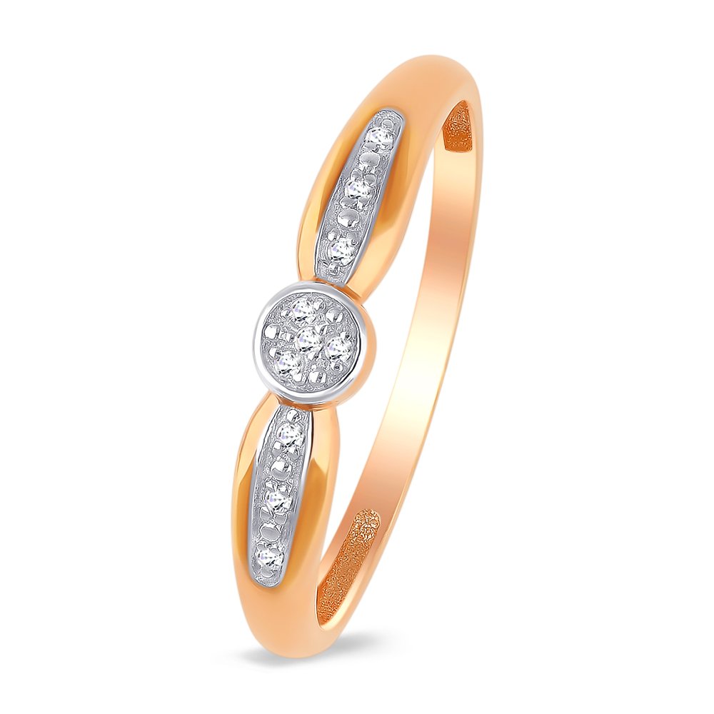 

Кольцо женское из красного золота с фианитом 585Gold 301010704, р, 301010704