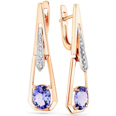 

Серьги из красного золота с танзанитами и бриллиантами Master Brilliant 2-107960-00-31, 2-107960-00-31