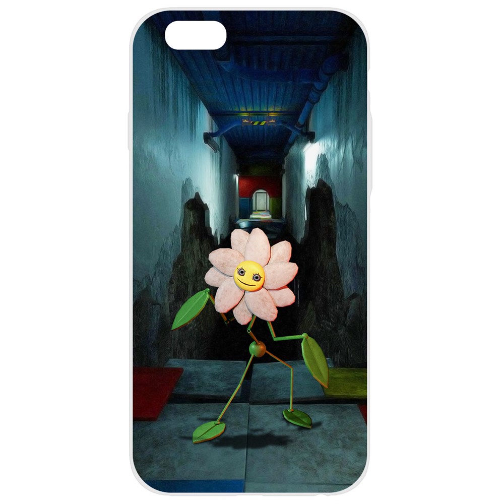 

Чехол-накладка Софт Хаги Ваги - Дейзи для iPhone 6/6s белая, Черный