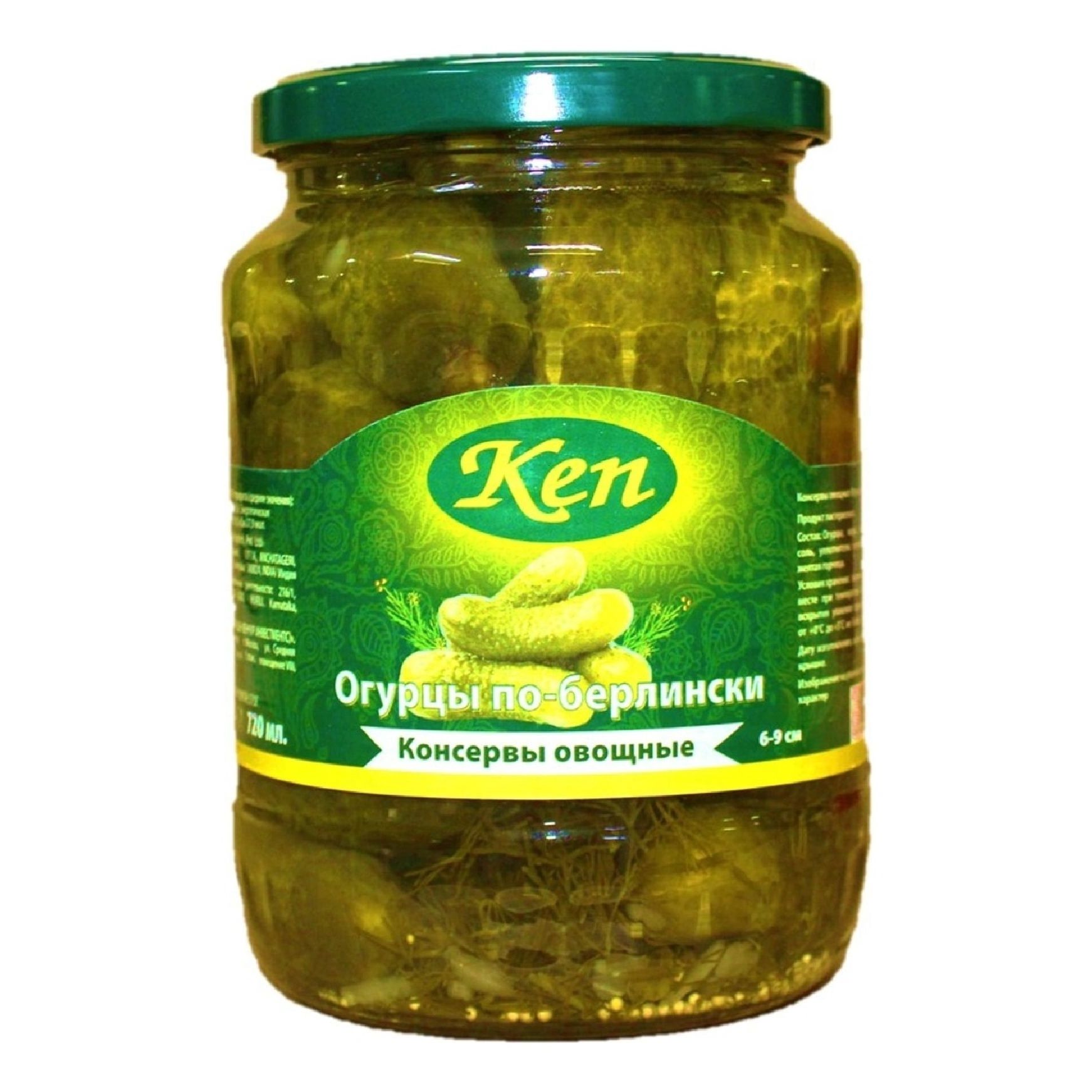 

Огурцы Ken маринованные 670 г