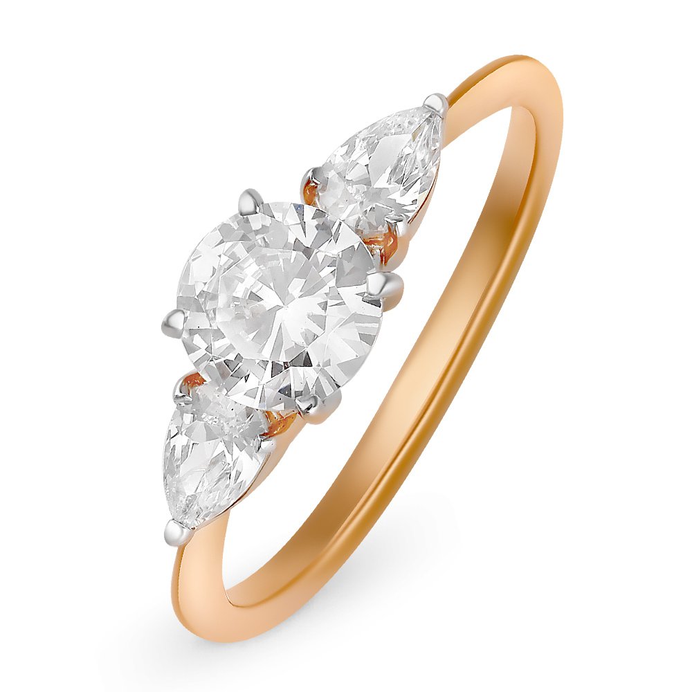 

Кольцо женское из красного золота с фианитом 585Gold 301010640, р, 301010640