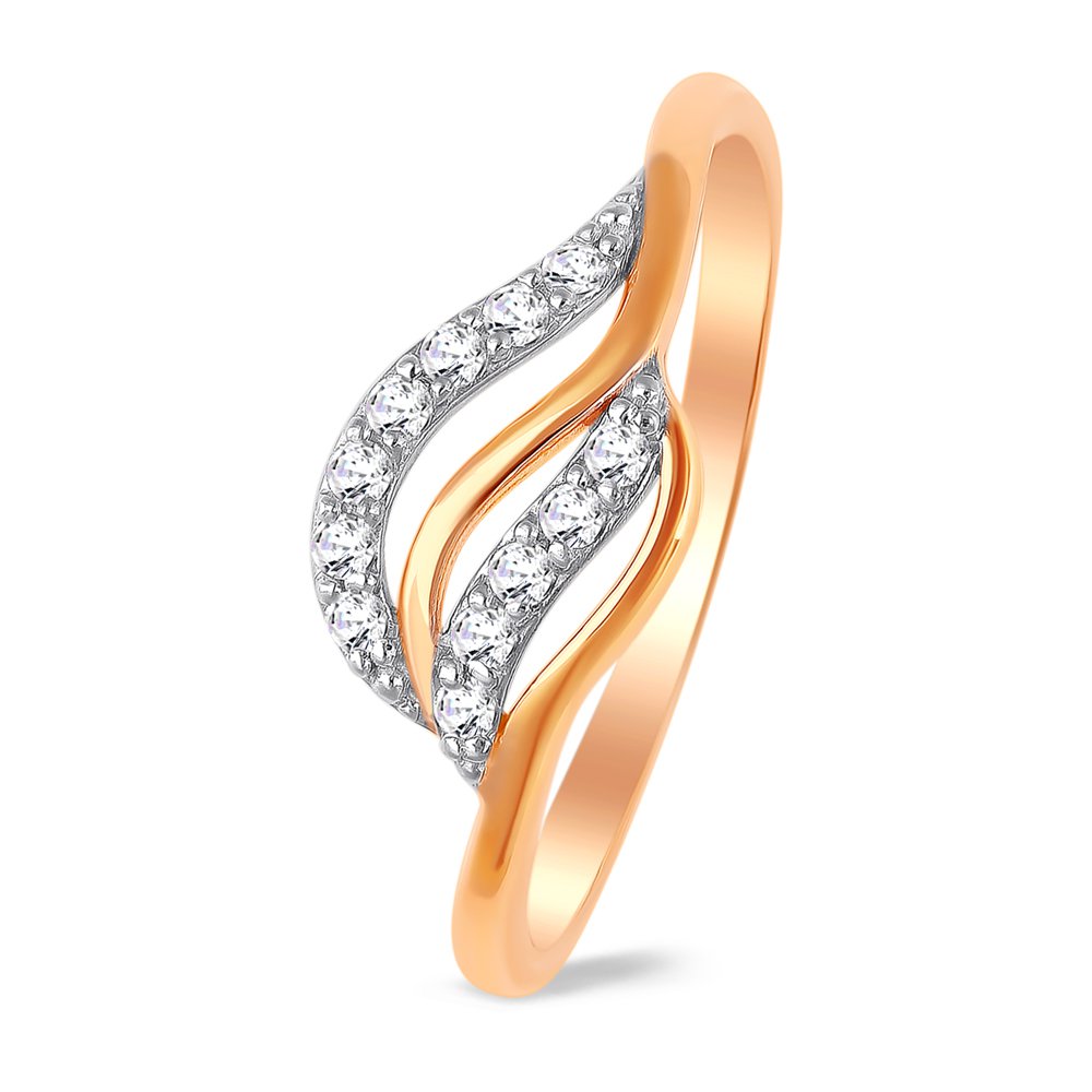 

Кольцо женское из красного золота с фианитом 585Gold 301010637, р, 301010637