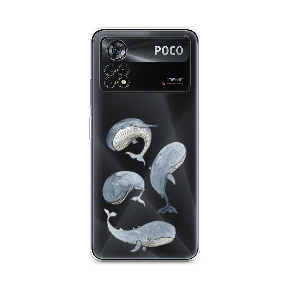 

Чехол Awog на Poco X4 Pro 5G "Киты", Разноцветный, 313150-1