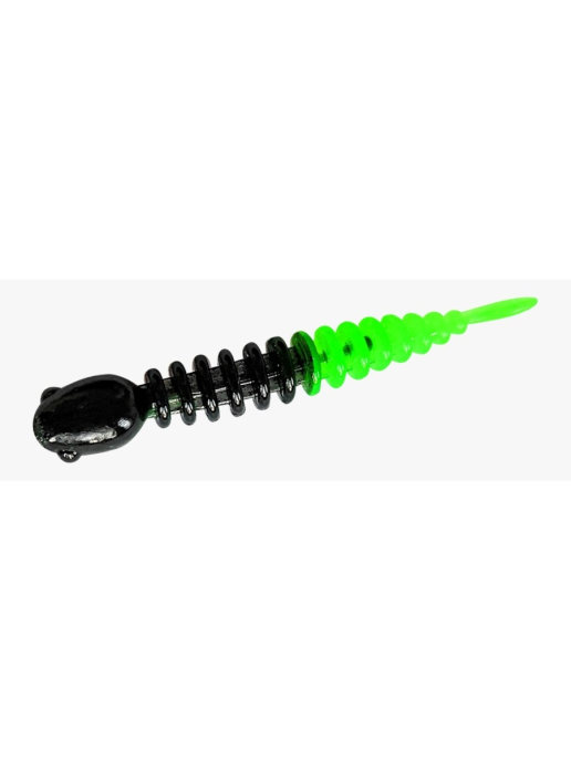 фото Силиконовая приманка trout bait chub сыр 65 мм, 20/black-green, 12 шт.