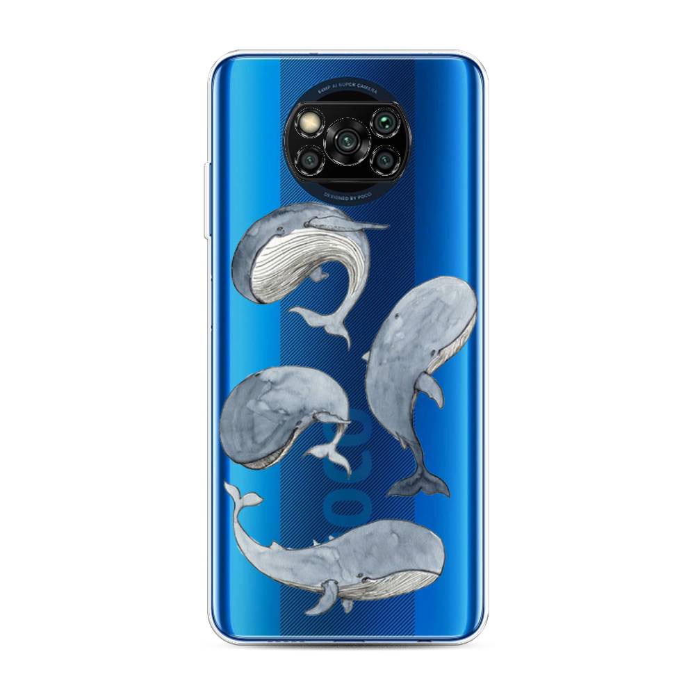 

Чехол Awog на Poco X3/X3 Pro "Киты", Разноцветный, 39250-1