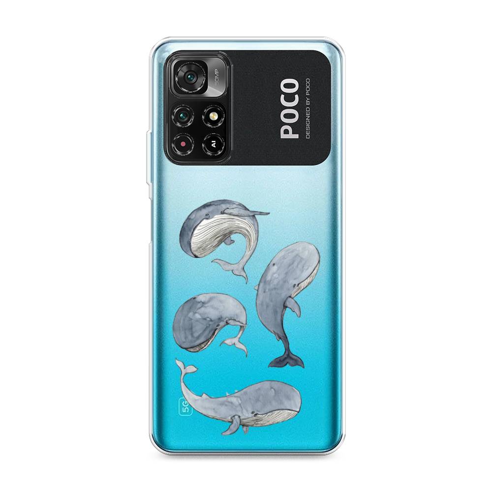 

Чехол Awog на Poco M4 Pro 5G/Redmi Note 11S 5G "Киты", Разноцветный, 311850-1