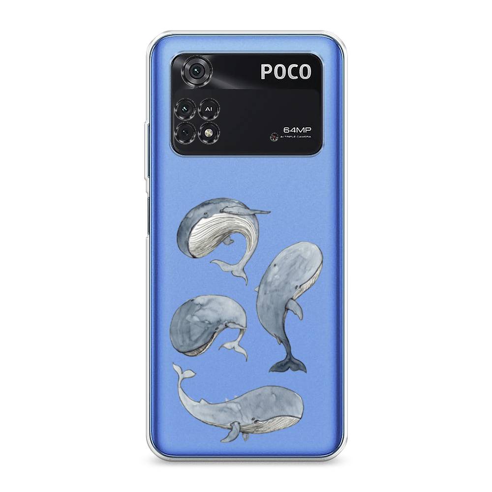 

Чехол Awog на Poco M4 Pro 4G "Киты", Разноцветный, 313050-1