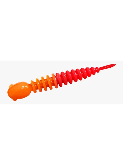 Силиконовая приманка Trout Bait Chub Чеснок 50 мм, 23/orange-red, 12 шт.