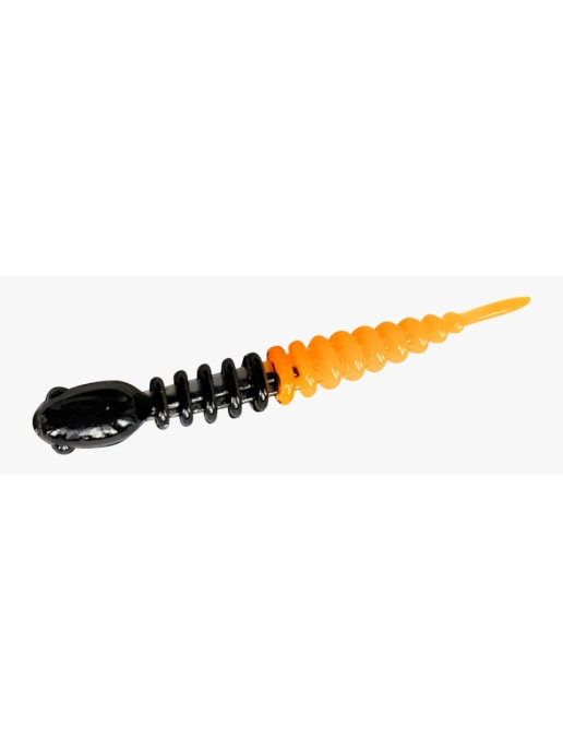 Силиконовая приманка Trout Bait Chub Сыр 50 мм, 16/black-orange, 12 шт.