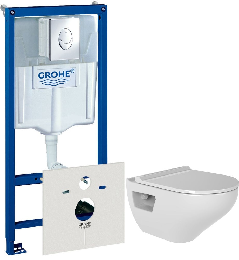 

Комплект Инсталляция Grohe Rapid SL 4 в 1 с кнопкой смыва + Унитаз подвесной Bien Ion безо, IOKA050N2VP1W3000