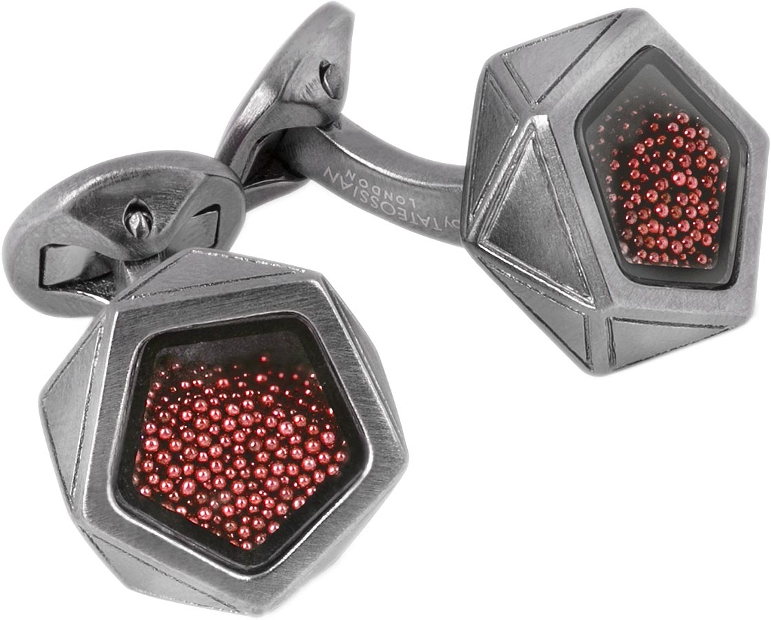 

Запонки мужские Tateossian CF0448 серебристые, CF0448