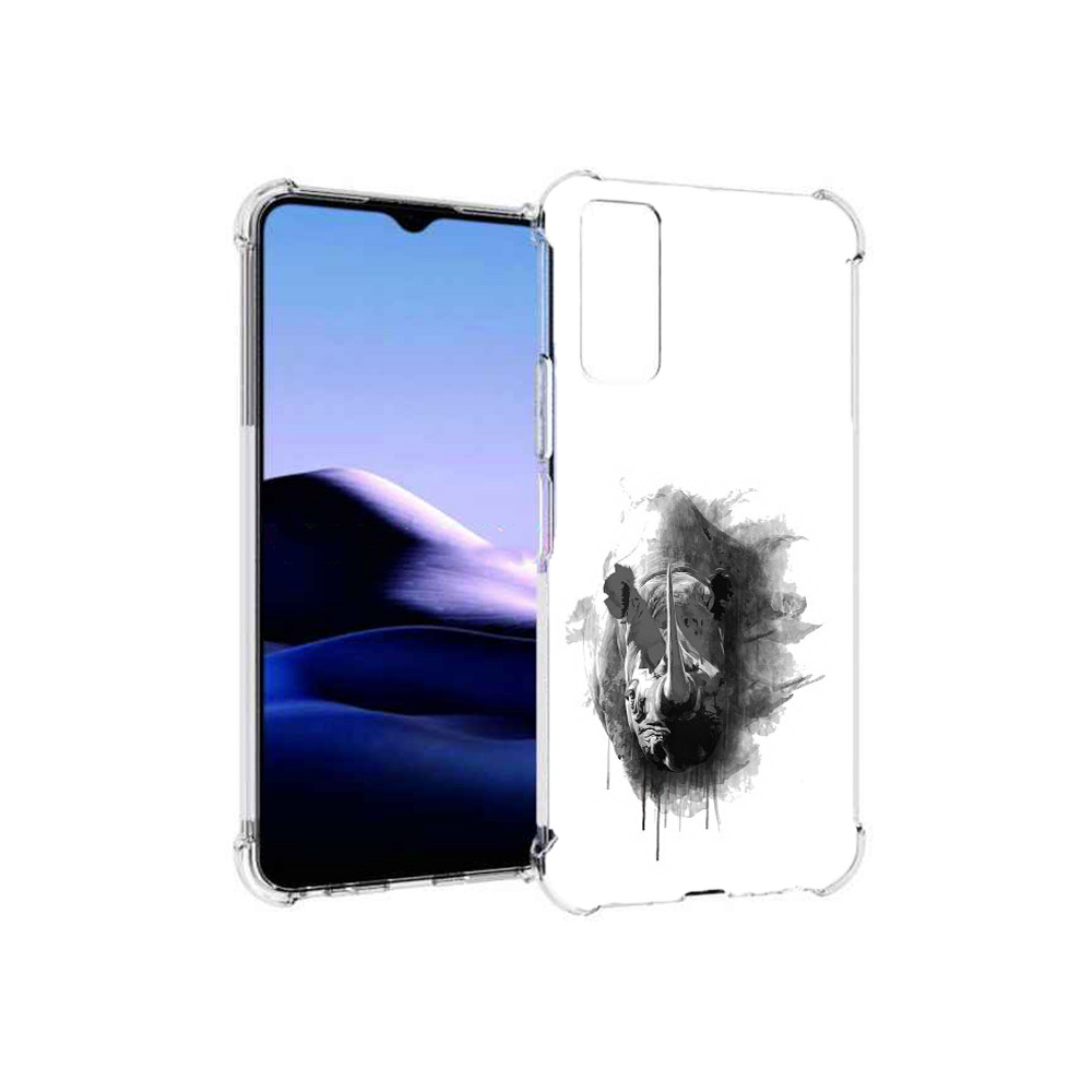 

Чехол MyPads Tocco для Vivo Y20 носорог (PT154038.379.523), Прозрачный, Tocco