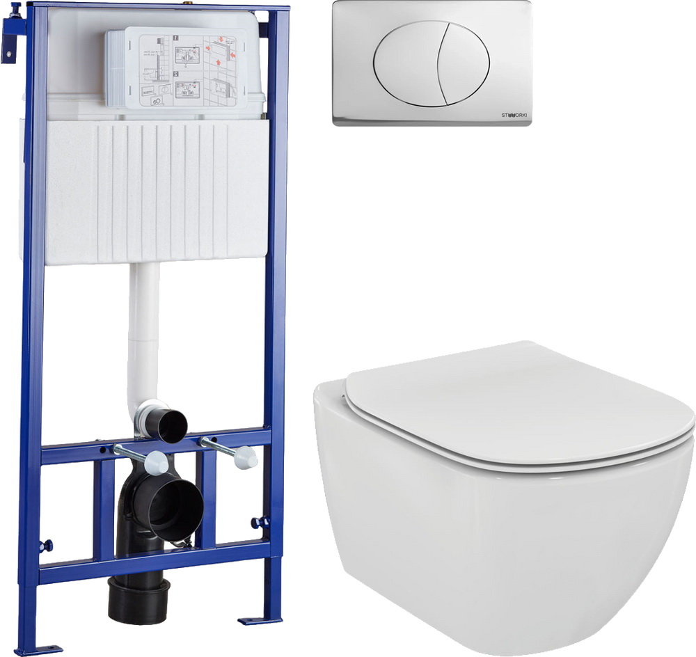 

Комплект Унитаз подвесной Ideal Standard Tesi T354601 с микролифтом + Система инсталляции, Tesi T354601 с микролифтом