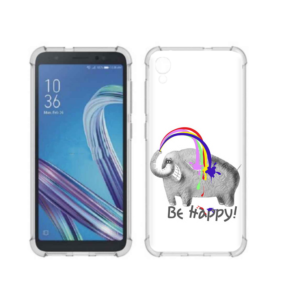 

Чехол MyPads Tocco для Asus ZenFone Live L1 (G552KL) счастливый слон (PT113202.648.632), Прозрачный, Tocco