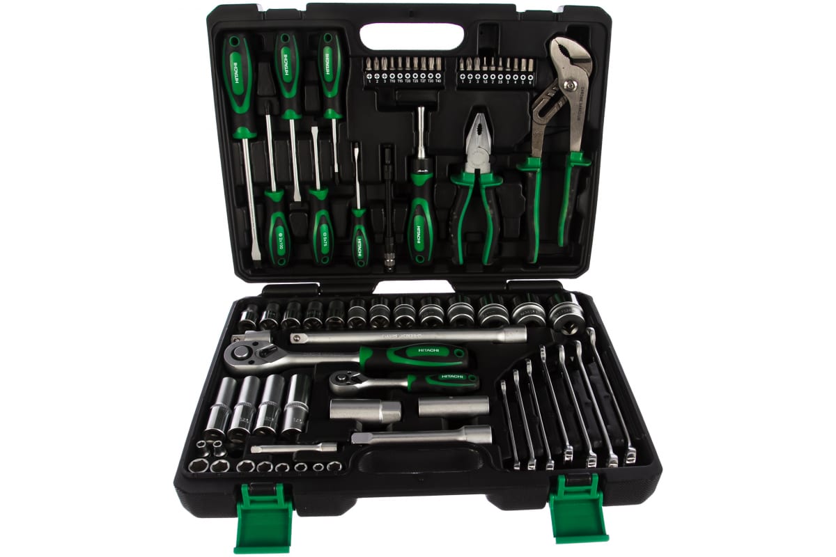 

Набор головок HITACHI HTC-774002 1/4” и 1/2” 73 предмета