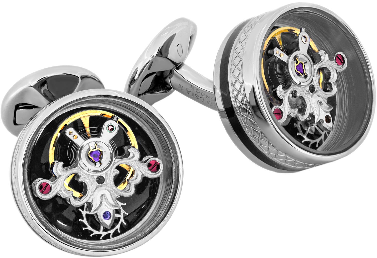 

Запонки мужские Tateossian CF0280 серебристые, CF0280
