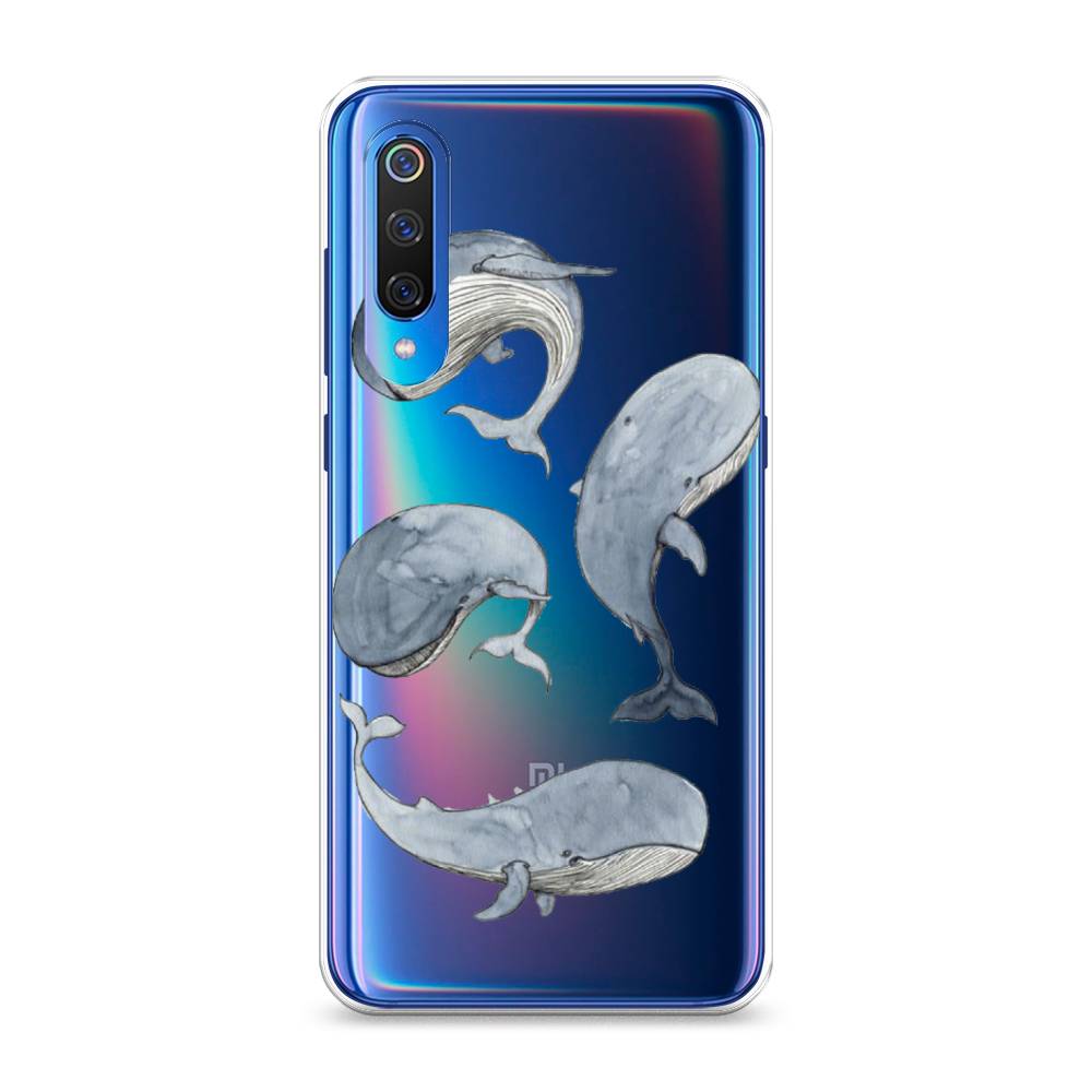 

Чехол Awog на Xiaomi Mi 9 "Киты", Разноцветный, 34850-1