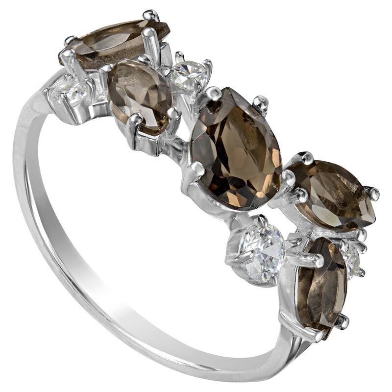 

Кольцо из серебра с раухтопазом р. , LAZURIT-ONLINE 8436AG, 8436AG