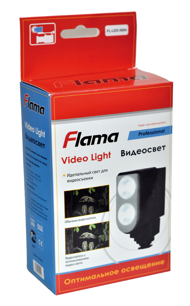 Светодиодный видеосвет Flama FL-LED5004 для фото и видеокамер (в комплекте акк. 5400mAh)