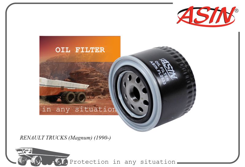 

Фильтр масляный 5010372044 ASIN.FL2533 ASIN для RENAULT TRUCKS Magnum 1990-