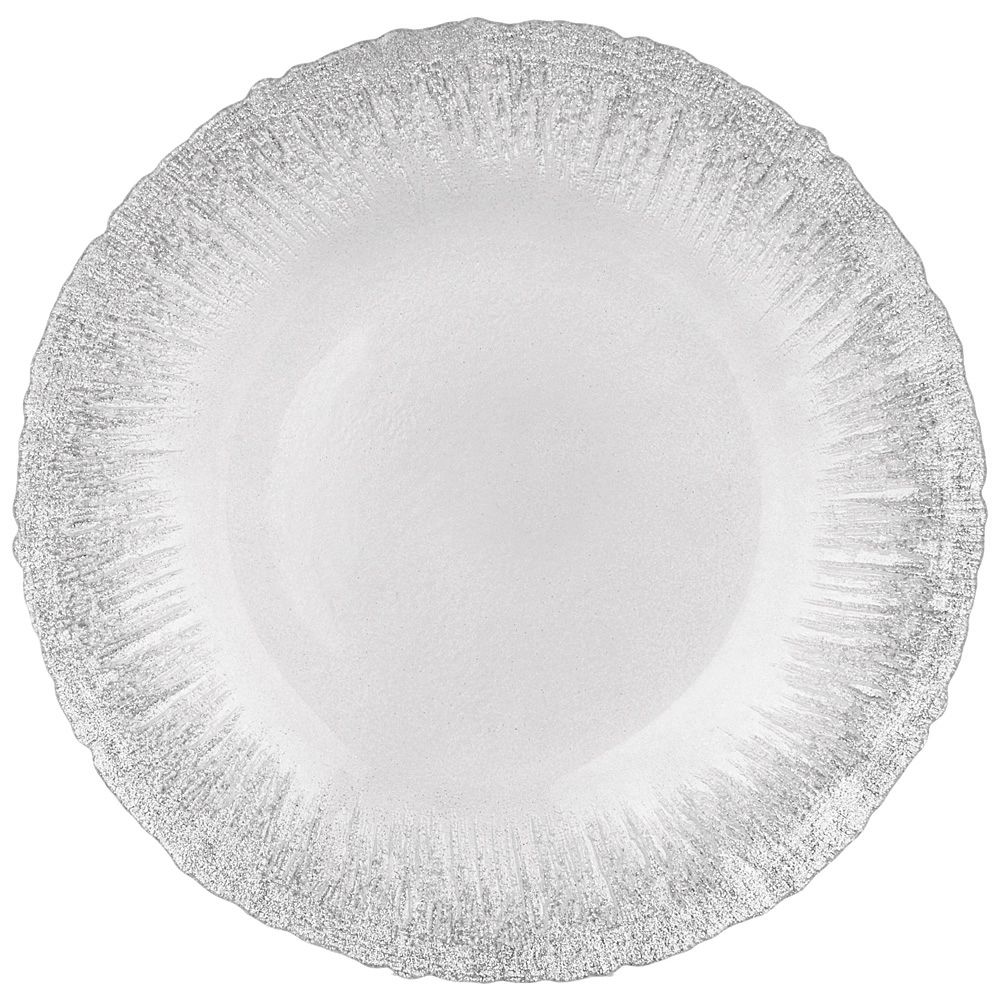 

Тарелка Bronco Silver glow диаметр 28cм, стекло (336-146_)