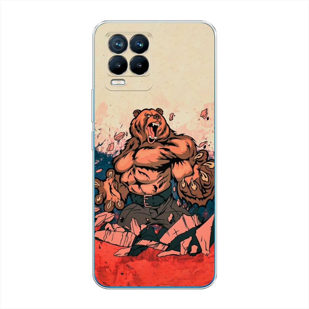 

Чехол Awog на Realme 8/8 Pro "Медведь с флагом РФ", Разноцветный, 255550-2
