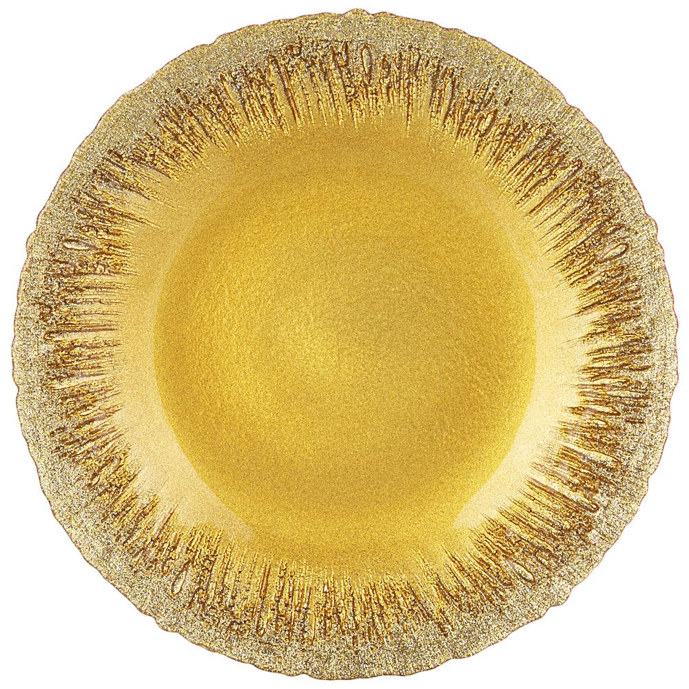 

Набор из 6 штук Тарелка Bronco Golden glow 28cм, стекло (336-141/6), Золотой