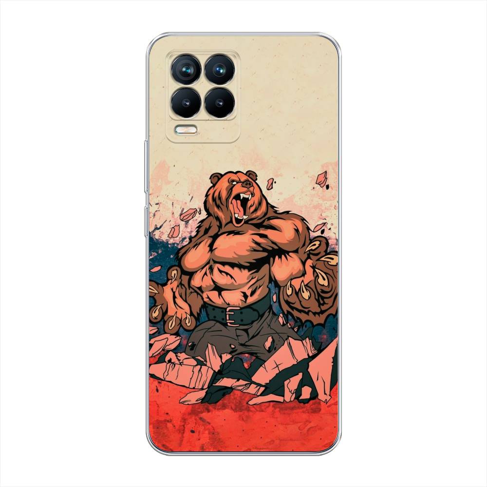 

Чехол Awog на Realme 8/8 Pro "Медведь с флагом РФ", Разноцветный, 255450-2